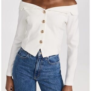 Endless Rose Off-Shoulder White Top